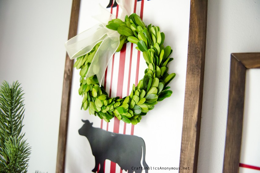 Boxwood wreath with Farmhouse Sign