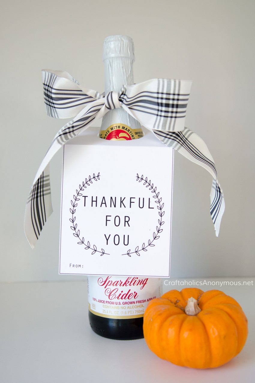 Thanksgiving Gift idea for Teacher or Hostess - Free printable