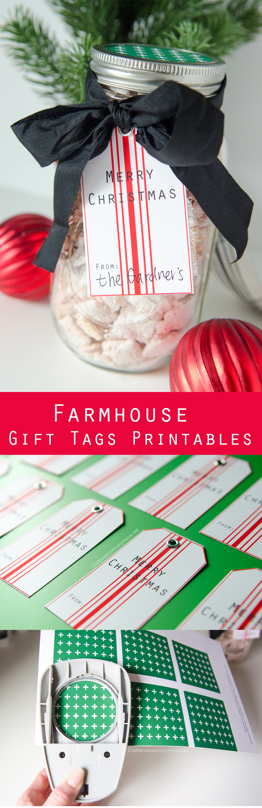 DIY Christmas Gift with Free Printable Farmhouse Gift Tags