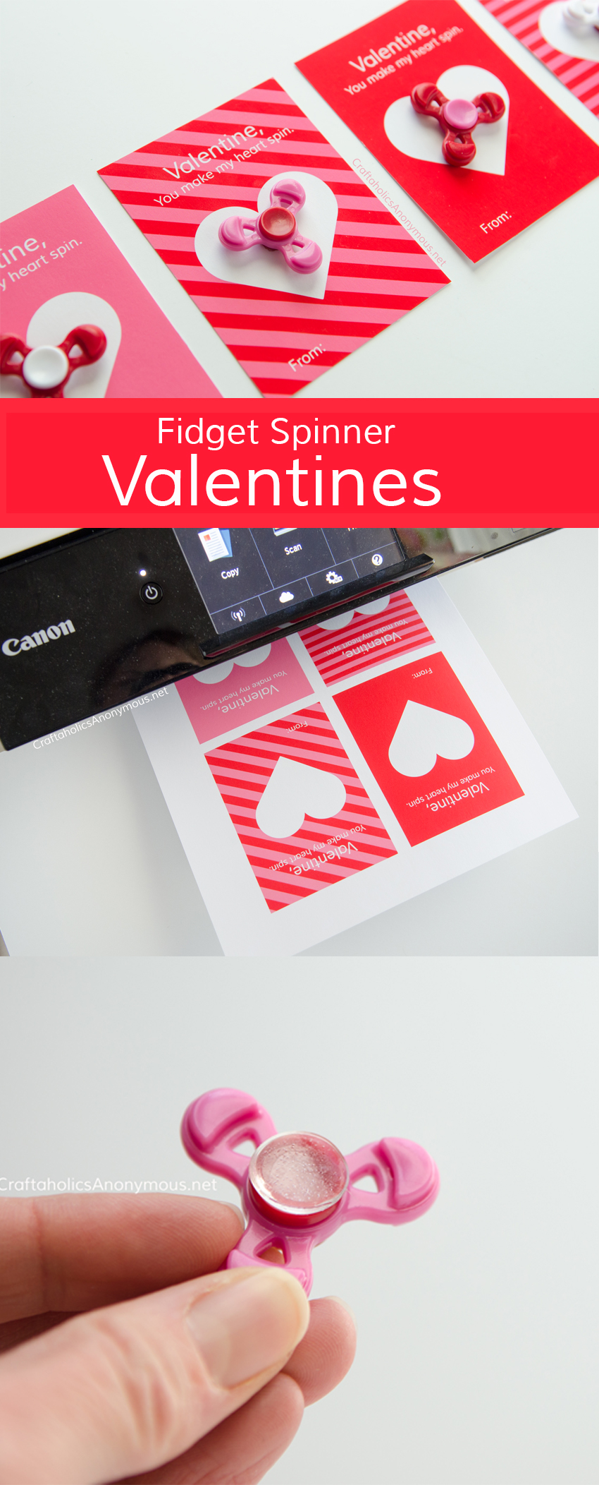 Free Fidget Spinner Valentines Printables