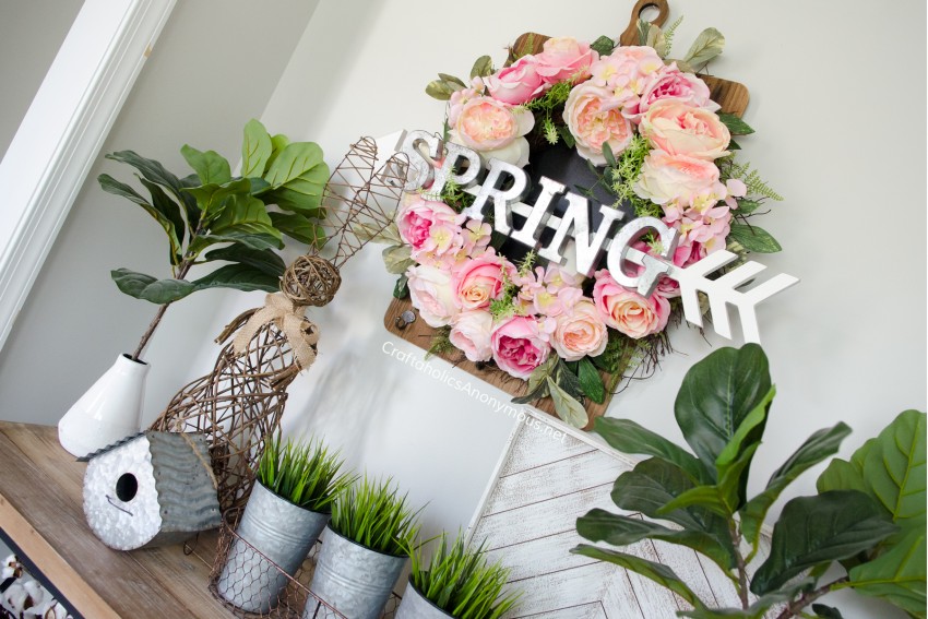 DIY Floral Spring Wreath tutorial idea