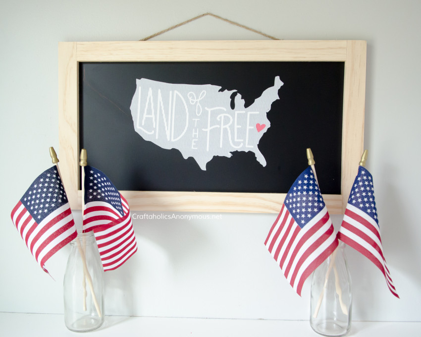 DIY 4th of July Sign - Farmhouse style