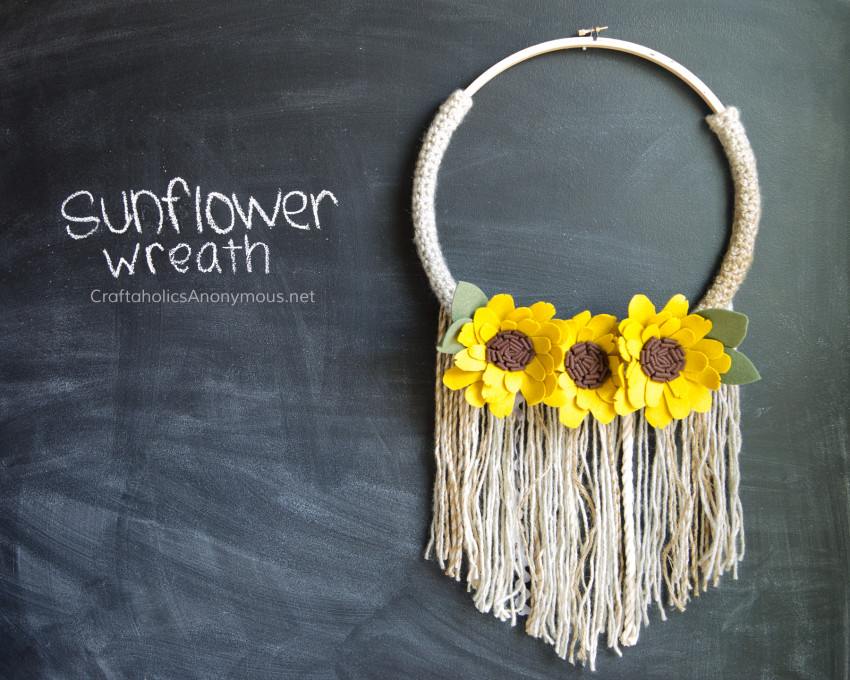 Sunflower Fall Wreath DIY tutorial