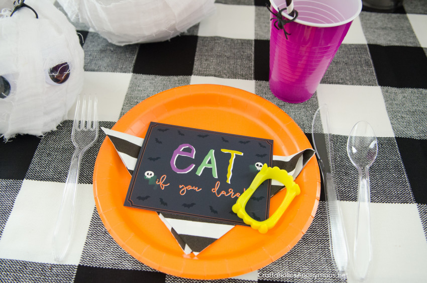 Halloween Dinner Party idea with Free Printables