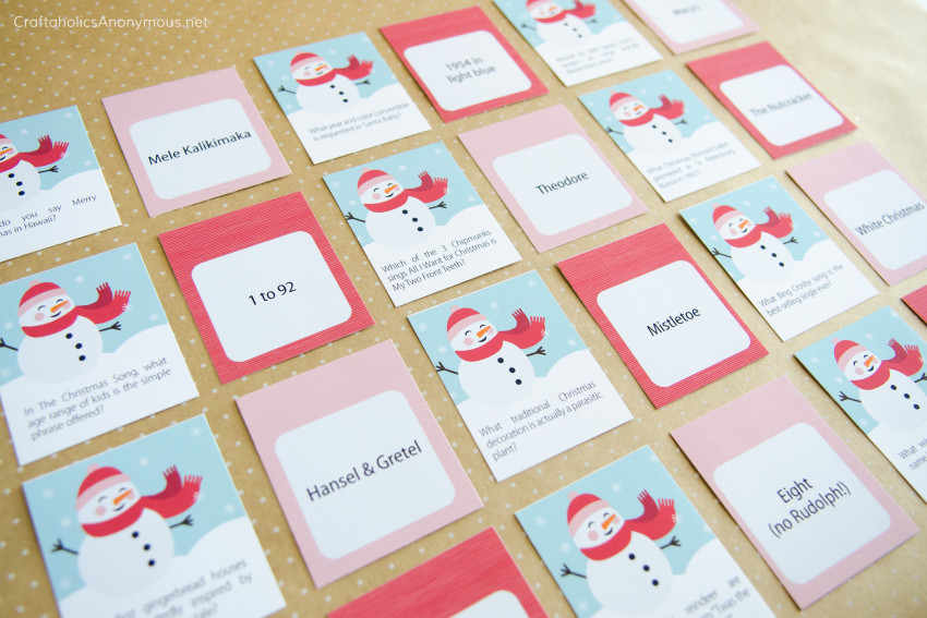 Christmas Trivia Game Printable :: Great for Christmas parties, holiday gatherings, family, kids